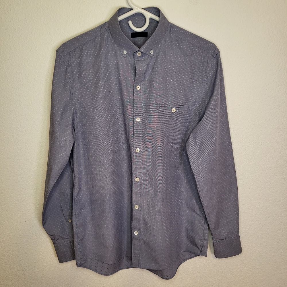 Zachary Prell Blue Button-down Dress Shirt size Small